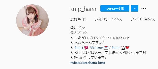 蒼井花インスタ